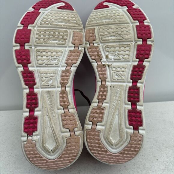 Skechers Womens Lace Up D'Lux Walker Running Shoes Fuschia Pink White Size 9 - Picture 8 of 8